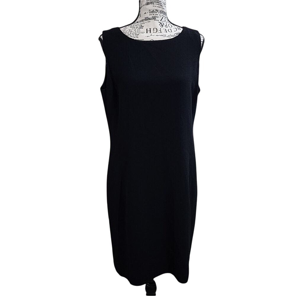 Nygard LBD black sleeveless sheath dress size‎ 10P petite new!